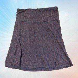 Toad & Co. Purple/grey printed mini skirt Small